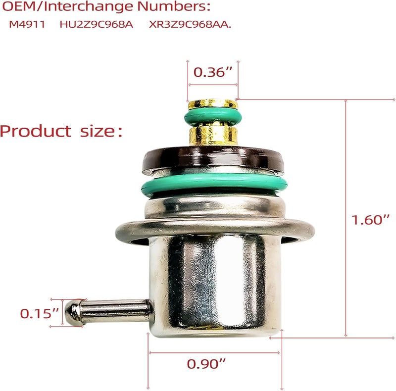 KCGLOBAL Fuel Injection Pressure Regulator CM4911 Compatible with Ford,E-150,E-250,E-350,E450,Excursion,Expedition,F-150 Heritage,F-250,F-250 Super Duty,F-350 Super Duty - Image 4